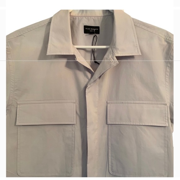 Club  Monaco Men’s Slim Fit Short Sleeves Button Down Shirt - Picture 3 of 5